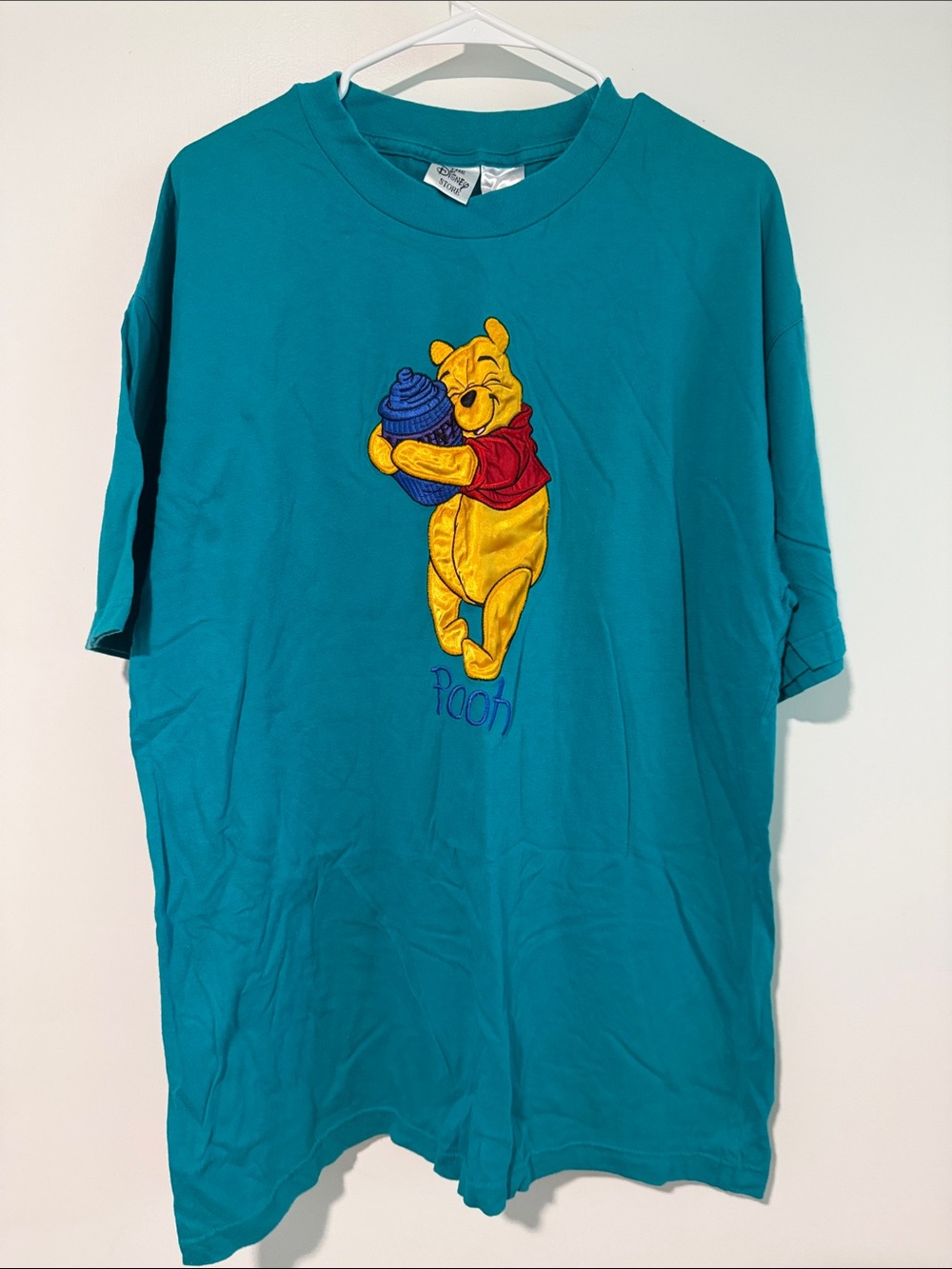 Vintage Disney Teal Winnie the Pooh Short Sleeve Tee Y2k XL